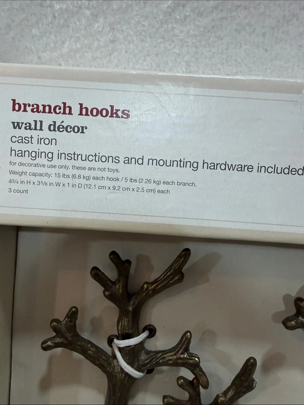 Cast iron branch hooks